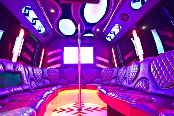 las vegas party bus interior