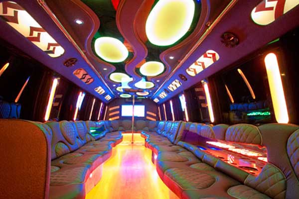 las vegas party bus interior